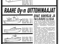 Raahe Oy:n rakentamia uittohinaajatyyppejä